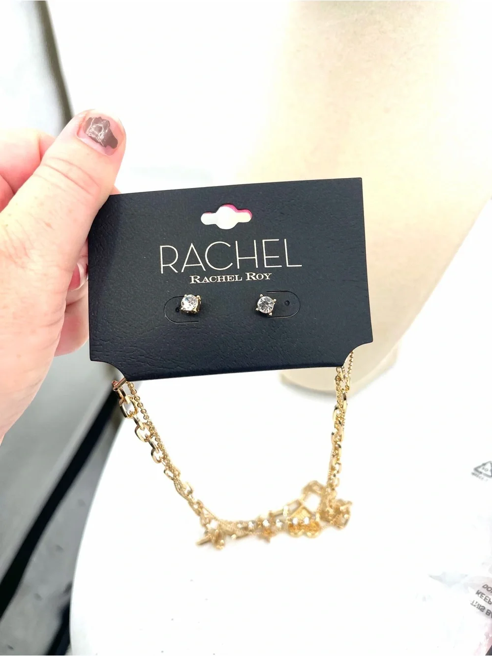 Rachel Rachel Roy NWT gold layered heart star necklace earring by set